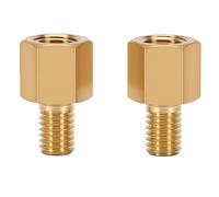 Plyisty Raccord de Tuyauterie en Laiton, Adaptateur Femelle NPT 1/8 Po à | Adaptateur fileté en laiton antirouille, conversion métrique précise, pour systèmes de tuyauterie industrielle