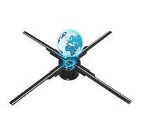 Plyisty Ventilateur Holographique 3D de 17,7", avec Résolution 2000 X 1060, Projecteur LED pour la publicité, Contrôle WiFi par Application, épissure Multi-appareils, pour Bar (Prise UE)
