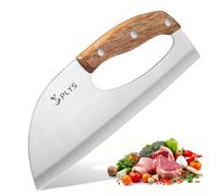 Plys Couteau de Cuisine Professionnel Tranchant : Manche en Bois AntidéRapant, Lame de 22 cm Pour la Viande, IdéAl Pour Griller et Trancher