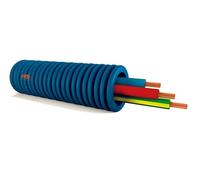 PM PLASTIC MATERIALS Gaine électrique préfilée ICT Ø20-3x2.5² - Couronne de 100m Bleu - Rouge - Vert/Jaune - Câble gaine et connectique
