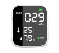 PM2. Qualité de l'air, analyseur de gaz réel pour détection de pollution intérieure avec jauge d'humidité, capteur de particules testeur d'air domestique avec poussière et compact