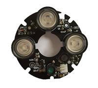 Pmandgk 3 IR LED Spot Light Infrarouge 3X IR LED Board pour caméras CCTV Vision Nocturne (Diamètre 53mm)