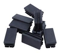 Pmandgk Lot de 8 inserts pour bouchons rectangulaires en noir, 20 mm x 40 mm