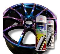 PMcolours Flip Flop Kit de Bombes de Peinture Multi-couleur Effet ECLIPSE (bleu/mauve/orange/rouge), (1x Flip Flop 400 ml Aérosol + 1x de base noir 400 ml Aérosol)