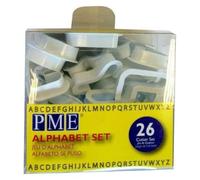 PME AN300 Lot de 26 Emporte Pièces Alphabet pour Pâte à Sucre et Décoration de Gâteau, Plastique, Blanc, 5 x 1.3 x 5 cm AN300