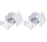 PME BCR865 Fond Rond et Boîte à Gâteau, Plastique, Blanc, 20 x 20 x 15.2 cm (Lot de 2)