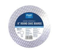 PME Boulangerie Essentiels - Rond Gâteau Carton 20 cm / 8-pouces, Ensemble de 3, Métallique