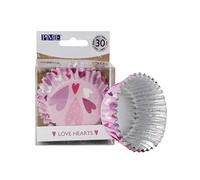 PME Caissettes à cupcakes en Aluminium de la Saint-Valentin, (Set de 30), Cœurs d'amour Roses, Rose