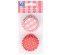 PME Caissettes à cupcakes en Aluminium Saint Valentin - Motifs Amoureux, Taille Mini (60 pièces)