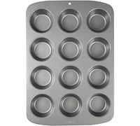 PME CSB110 PME - Moule Anti-adhérent en Acier au Carbone pour 12 Muffins, Acier Inoxydable, Silver, 37.299999999999997 x 26.1 x 3.1 cm