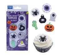 PME Décorations comestibles pour toppers de cupcakes Halloween, ensemble de 6