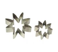 PME DM265 Lot de 2 Emporte Pièces Marguerite à 8 Pétales, Acier Inoxydable, Argent, 3.6 x 1.2 x 3.6 cm DM265