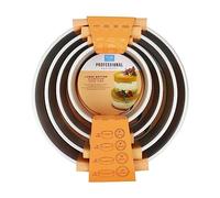 PME Ensemble de 4 moules à gâteau ronds à fond amovible - 76 mm de profondeur