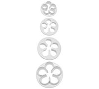 PME FP510 Lot de 4 Emporte Pièces Fleurs à 5 Pétales, Plastique, Blanc, 5 x 5 x 5 cmFP510