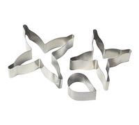 PME FU177 Lot de 3 Emporte Pièces Pétales, Acier Inoxydable, Argent, 4 x 1.2 x 3.8 cm FU177