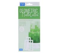 PME GMC144 Lot de 3 emporte-pièces géométriques pour gâteau - Carré - Petit, Moyen et Grand, Blanc