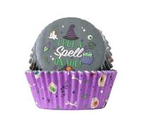 PME Halloween Caissettes à cupcakes en Aluminium - Sorcière Méchante (60 pièces)