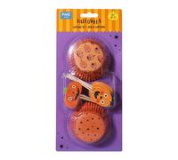 PME Halloween Kit de Caissettes à cupcakes et Toppers - Jack-o-Lantern (48 pièces)