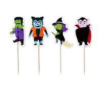 PME Halloween Toppers Décorations de Cupcake - Personnages Effrayants (24 pièces)