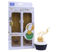 PME Harry Potter Moule pour Pâte à Sucre, 4 pièces, Quidditch Golden Snitch