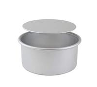 PME LBR043 Moule à gâteau rond profond en aluminium anodisé avec base amovible Argenté 102 mm