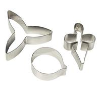 PME MO223 Lot de 3 Emporte Pièces Pétale d’Orchidée Papillon, Acier Inoxydable, Argent, 4 x 1.2 x 4.2 cm MO223