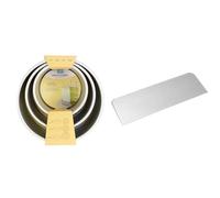 PME - Moules à Gâteaux Ronds 15, 20, 25 cm x 10 cm de Profondeur, Lot de 3 RNDB68104, Plata & Grattoir à gâteau en acier inoxydable, argenté, extra haut (25 cm)