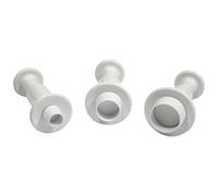 PME MR151 Lot de 3 Emporte Pièces à Poussoir Ronds, Plastique, Blanc, 9 x 2 x 9 cmMR151