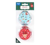 PME Noël Caissettes à cupcakes en Aluminium - Père Noël & Rudolph (60 pièces)