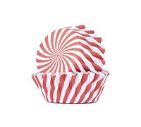 PME Noël Caissettes à cupcakes en Aluminium - Rayures de Canne en Sucre (30 pièces)