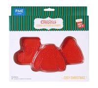 PME Noël Emporte-pièces et Tampons - Noël Douillet (Set de 3), Cozy Winter