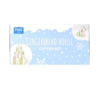 PME Noël Set d'Emporte-Pièces Maison en Pain d'Épices, Argenté.