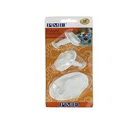 PME PAW203 Lot de 3 emporte-pièces fantaisie en plastique AMS Blanc