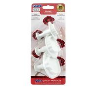 PME PY504 Lot de 3 emporte-pièces en forme de pivoine Blanc 21,5 x 9,1 x 6 cm
