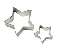 PME SC605 Lot de 2 Emporte pièces Étoile pour Biscuits et Gâteaux, Acier Inoxydable, Argent, 7 x 2 x 7 cm SC605