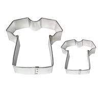 PME SC616 Lot de 2 Emporte pièces T-Shirt pour Biscuits et Gâteaux, Acier Inoxydable, Argent, 9 x 2 x 9 cm SC616