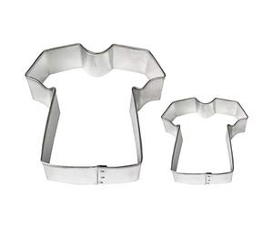 PME SC616 Lot de 2 Emporte pièces T-Shirt pour Biscuits et Gâteaux, Acier Inoxydable, Argent, 9 x 2 x 9 cm SC616