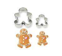 PME SC620 Lot de 2 Emporte Pièces Bonhomme en Pain d’Épices pour Biscuits et Gâteaux, Acier Inoxydable, Argent, 9 x 2 x 7 cm SC620