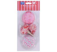 PME Set de 48 Caissettes à cupcakes et toppers Saint Valentin - Sois ma Valentine