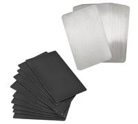 PMELCXD Cartes de Visite Vierges en métal,20 pcs Carte Visite Personnalisée - Cartes de Visite Vierges en Métal de Qualité Supérieure - Idéales pour Vos travaux de Gravure DIY