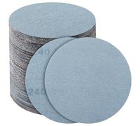 PMIQSA 50 Pièces Disques Abrasifs 125mm Maille Grain 240 | pour Bois Mastic Peinture Ponceuse Excentrique