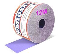 PMIQSA Rouleau De Papier Abrasif Grain 150, 70 mm X 12 m Papier Abrasif à Boucles Et Crochets Pour Automobile, PonçAge De Bois, Finition De MéTaux, Plastiques, Blocs De PonçAge à Main(Céramique)