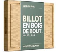 Pnche à Découper Bois Massif Épaisse Bambou 40x30x4 cm Billot Douce pour les Bloc de Boucher (40 x 30) Bambou Ci PLANCHE A DECOUPER