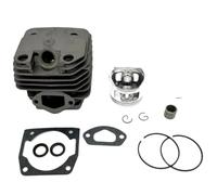 PNESHGTT Compatible avec Le Bloc-cylindres, Piston, Aiguille, tête de Balayage la tronçonneuse, Ensemble scie forestière 43/52/58(Indigo)