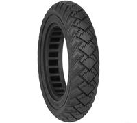 Pneu en caoutchouc plein de 10 x 2,125 pouces pour scooter électrique, diamètre intérieur de 141 mm, rainure de 36 mm, anti-crevaison avec profil à ailes pour terrain, noir (1 pièce)