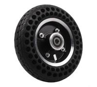 Pneu solide de 17,8 cm, pour scooter électrique et fauteuil roulant, pneu sans air anti-crevaison avec jante en alliage d'aluminium, roue anti-crevaison (noir, 10 mm)