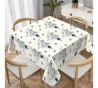PNHCL Nappe Bouquet de Fleurs Sauvages 100x100 cm Carrée, Nappe de Table Anti Tache Fleurs et Feuilles pour Balcon Jardin Cuisine W&25