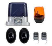 PNI AP800D Kit d’automatisation de portail, moteur, cellules photoélectriques, télécommande, lampe, portail coulissant 230 V, 1100 N et 800 kg