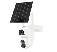 PNI Caméra de vidéosurveillance IP794 avec Wi-FI, PTZ, Objectif Double 2 Mpx + 2 MP, Panneau Solaire de 5,5 W, Batterie de Bloc de 8 000 mAh