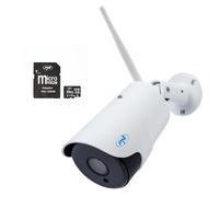 PNI House IP52 2MP 1080P Caméra de vidéosurveillance sans Fil avec Carte mémoire MicroSD IP 128 Go avec Adaptateur SD